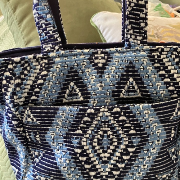 America & Beyond brand;  Medium size; Blue & White with Multi-color sequins - Picture 4 of 10